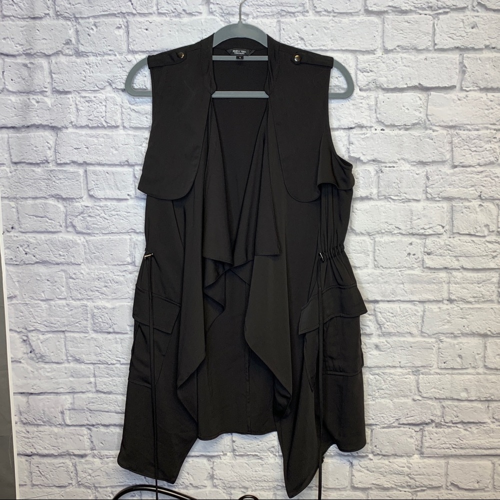 Dressy Drapey Sleeveless Trench
